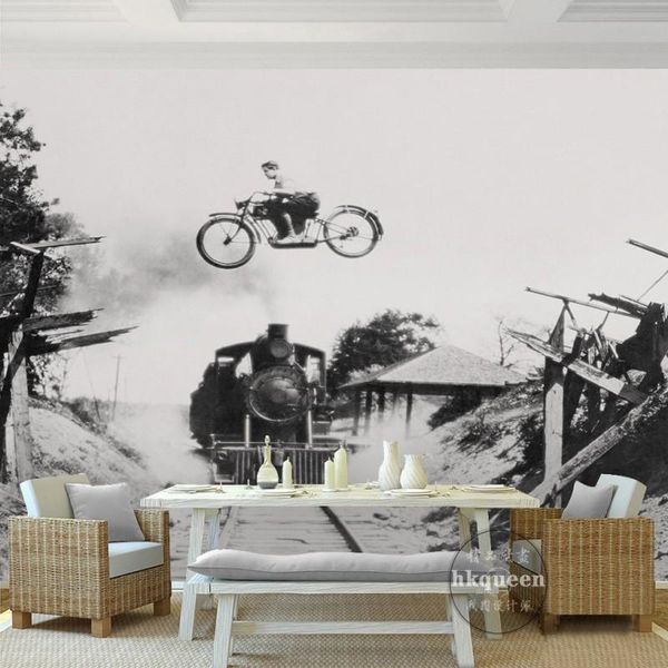 

wallpapers custom po wallpaper european retro fashion train 3d mural living room cafe bedroom home decoration