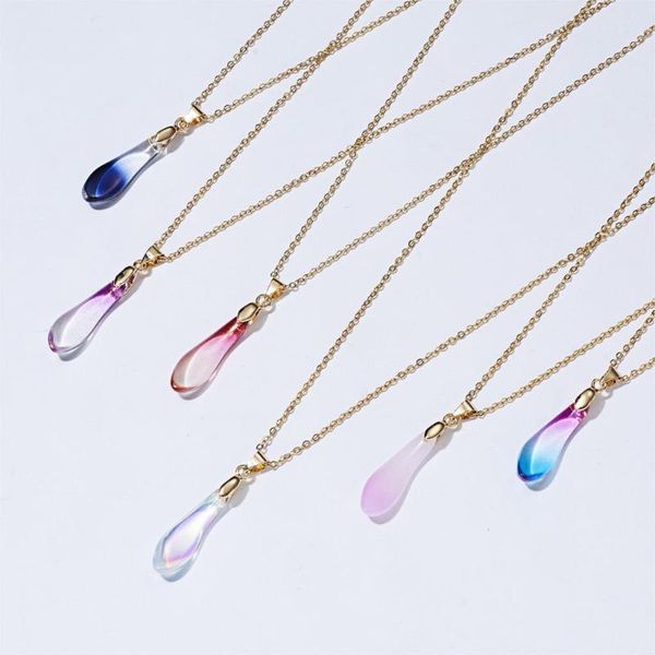 

pendant necklaces 8seasons fashion cat's eye glass pendants necklace cardboard series gold color chains women wedding party jewelry gif, Silver