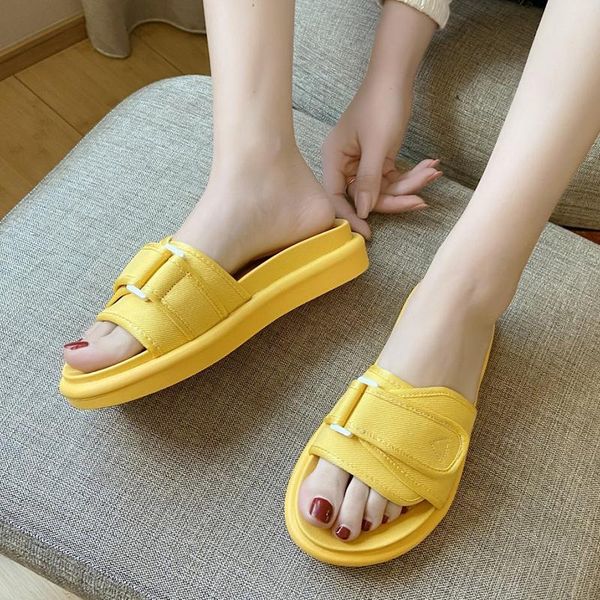 

slippers 2021 sandals women flat shoes fashion summer comfortable beach, Black