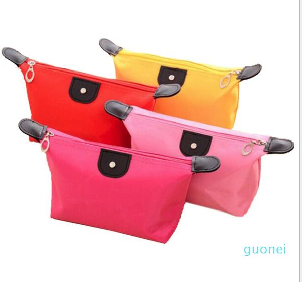 

factory direct candy-colored dumpling cosmetic bag dumpling bag folding waterproof cosmetic wash 2021