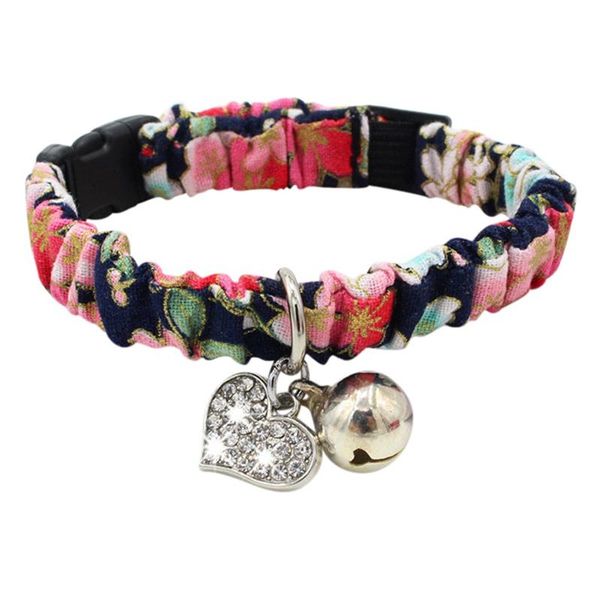 

cat collars & leads cats spring floral bell collar kitten necktie necklace accessories product handmade adjustable with