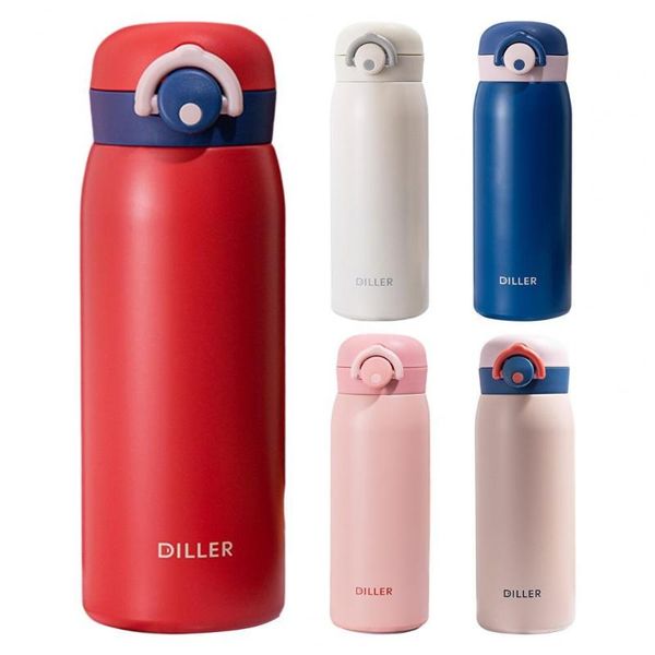 

water bottle 480ml drinking leak-proof food grade material portable coffee mug vacuum flask tumbler for sports container kettle