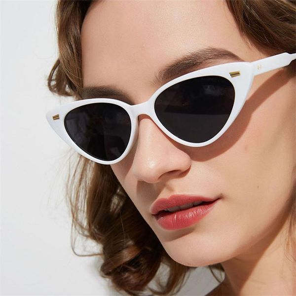 

sunglasses triangle cat eye vintage women gradient eyewear lady sun glasses eyeglasses shade oculos uv400, White;black