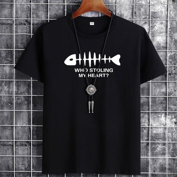 

mens designer hip hop t-shirts fish printed letter fashion polos soft breathable summer cotton tee shirt short sleeve men tees plus size 5x, White;black