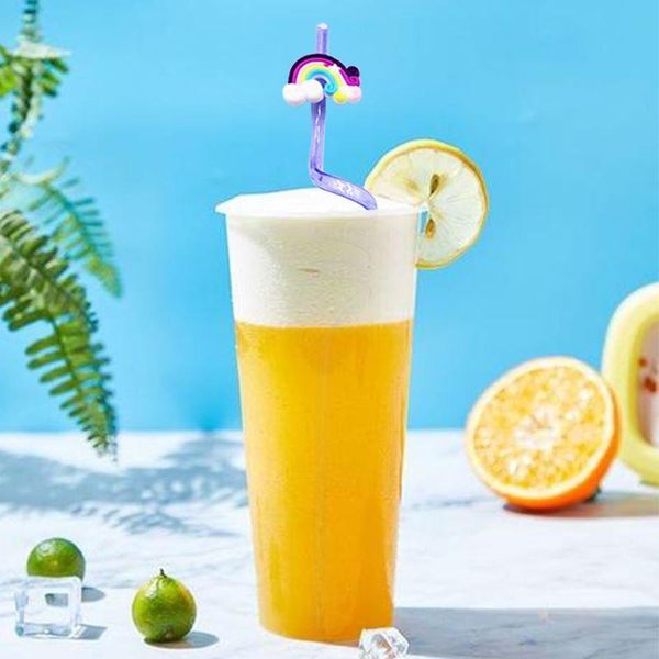 

drinking straws 24pcs curved disposable holiday party bar drinkware supplies juice milk tea plastic straw