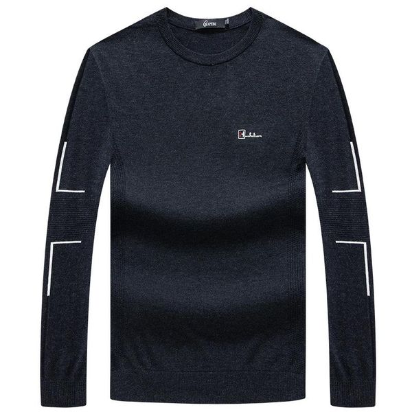 

men's sweaters plus fat size sweater round neck pullover casual loose middle-aged wool, White;black