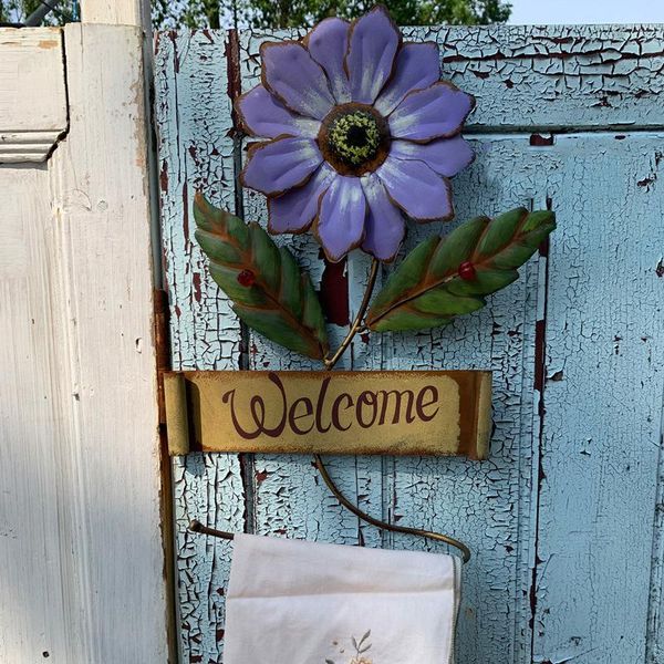 

towel racks decorative hanging shelf paper holder rustic retro metal flower