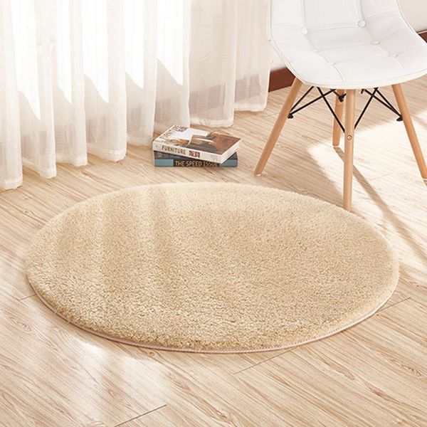 

carpets fluffy round solid color for living room decor faux fur rugs kids long plush shaggy computer chair