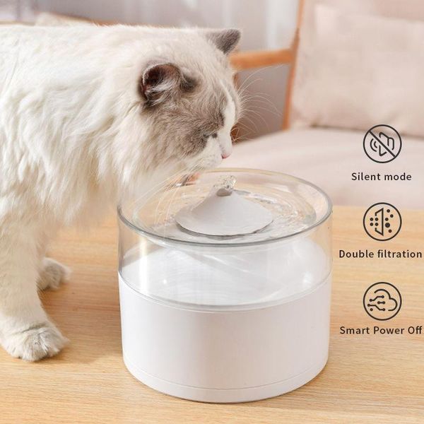 

cat bowls & feeders ameifu automatic pet fountain feeder dog transparent filter drinker electric mute water usb powered bowl