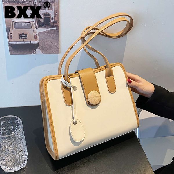 

[bxx] simple pu leather bags for women 2021 summer branded shoulder handbags trending luxury ladi travel hs331