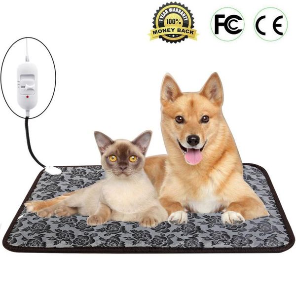

kennels & pens pet dog cat warm electric heated pad mat moisture-proof anti-electric warming with chew resistant steel cord supplies