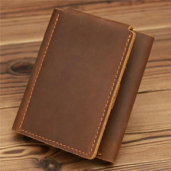 

wallets vintage leather men wallet genuine purse creative design handmade mens money holder, Red;black
