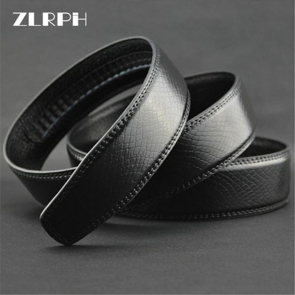 

belts zlrph men's belt cow leather brand fashion automatic buckle black genuine for men 3.5cm width, Black;brown