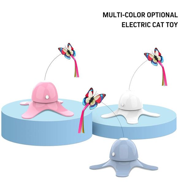 

cat toys automatic tease interactive electric rotating butterfly kitten realistic fluttering exercise pet products