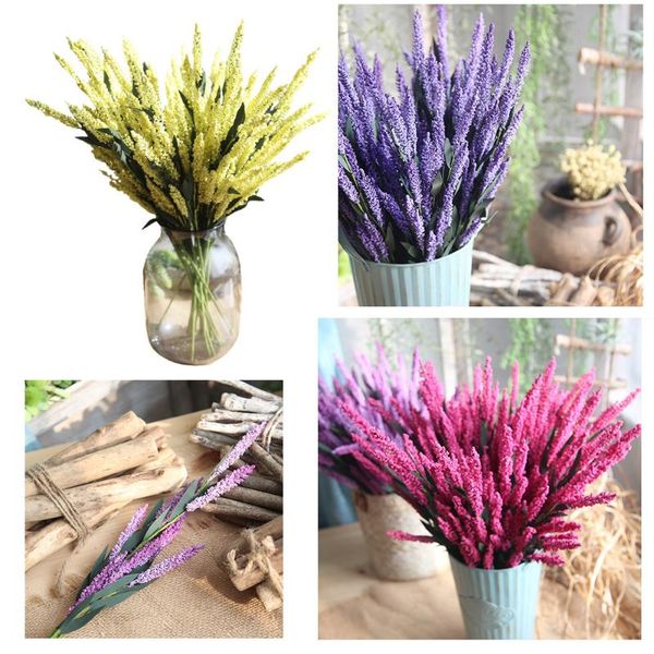 

decorative flowers & wreaths wedding party artificial lavender fake bouquet home decor decorations romantic drop
