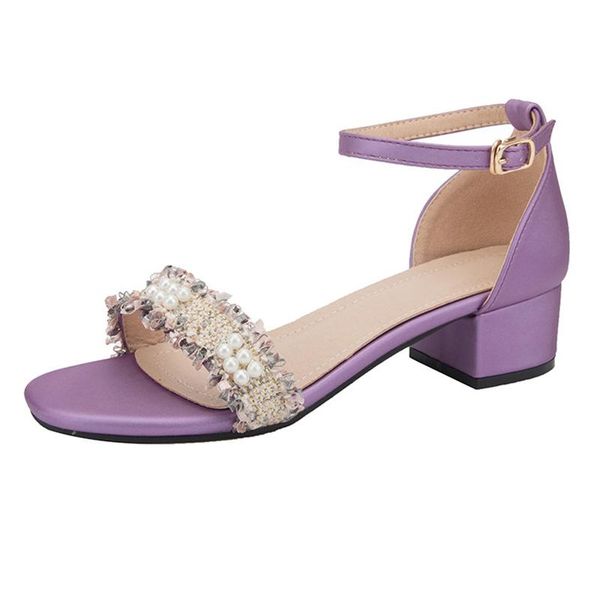 

elegant ladies high heels women summer shoes open toed casual woman fashion brand sandals middle heel 4cm a1600, Black