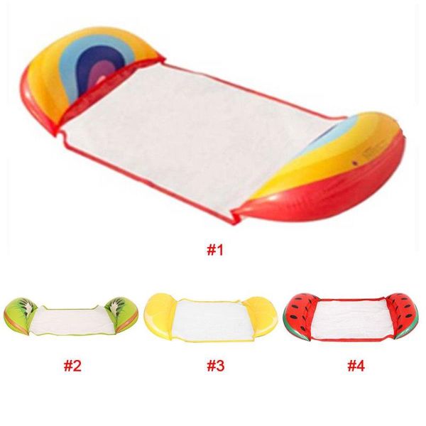 

foldable inflatable pool float floating bed chair fruit summer kids adults beach lounge comfortable creative floats & tubes