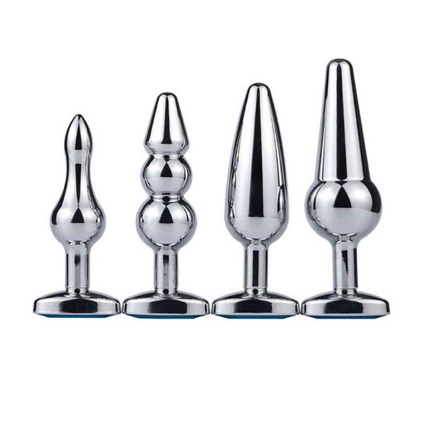 NXY Sexo Anal Brinquedos 2021 RYPJ-157 Liso Touch Head Metal Plug Anal Brinquedos Sex inoxidável C Type Type Butt Beards para Jogo Adulto 1123