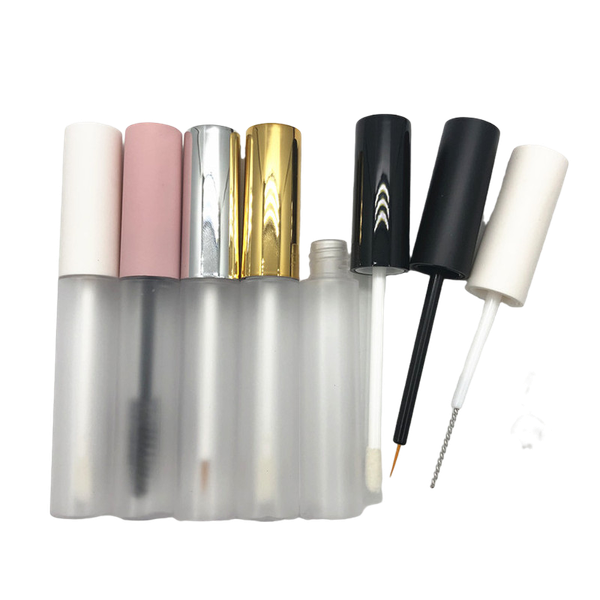 

storage bottles & jars 50pcs 10ml empty mascara tube matter clear revitalash eyelash bottle frosted white,pink lid cosmetic packing containe