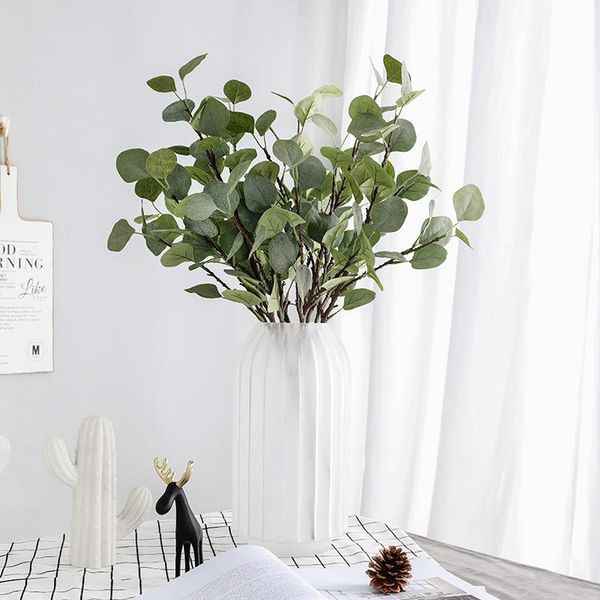 

decorative flowers & wreaths artificial green plants eucalyptus leaves flower arrangement living room dining home wedding road guide decorat