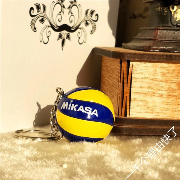 

keychains mini volleyball keychain sport key chain gift car ball holder ring sports team for men women keyring birthday bag, Silver