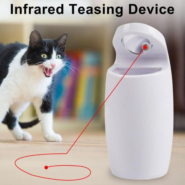 

cat toys selling 360 degree rotating interactive automatic light pet electric toy infrared teaser usb charging