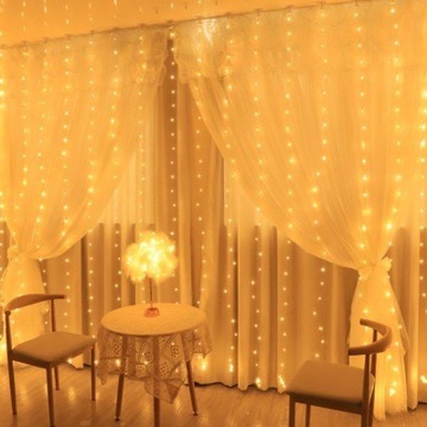 

strings christmas lights waterfall decoration 3*1 3*2 3*3 m droop led curtain string party room decor