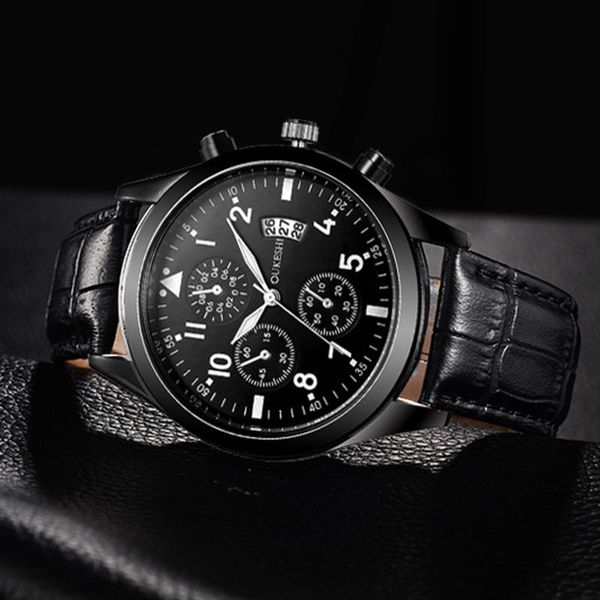 

mens watches quartz watch leather waterproof military clock fashion sports men relogio masculino wristwatches, Slivery;brown