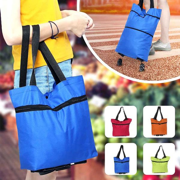 

oxford cloth folding shopping bag portable organizer tote handbags bags