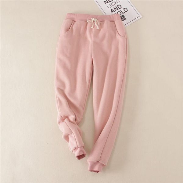 

women's pants & capris lambskin sweatpants winter plus size velvet autumn and models loose thickening was thin warm, Black;white