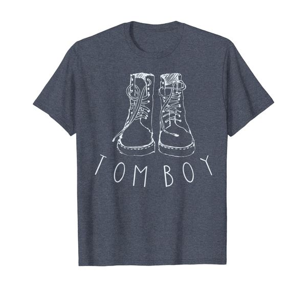 

tomboy t-shirt for girls and women, White;black