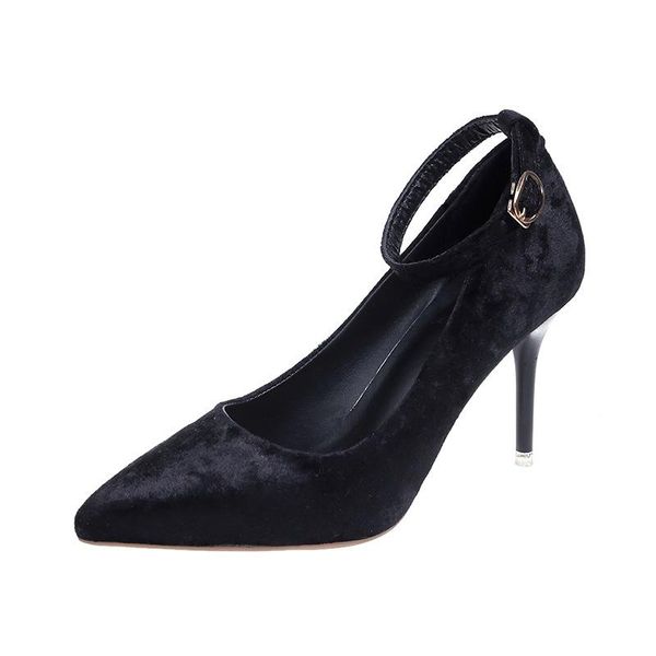 

dress shoes pumps women 2021 low help fine-cut high-heeled fashion women's, Black