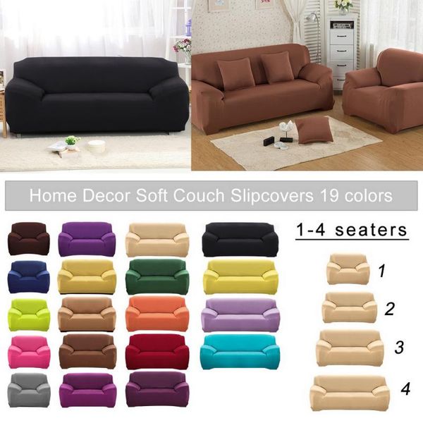 

chair covers 1/2/3/4seats solid color elastic stretch sofa cover tight package all-inclusive non-slip universal couch slipcover