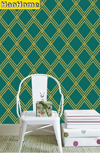 

wallpapers dark green peel and stick wallpaper golden rhombus self adhesive removable hexagon contact paper for home decor