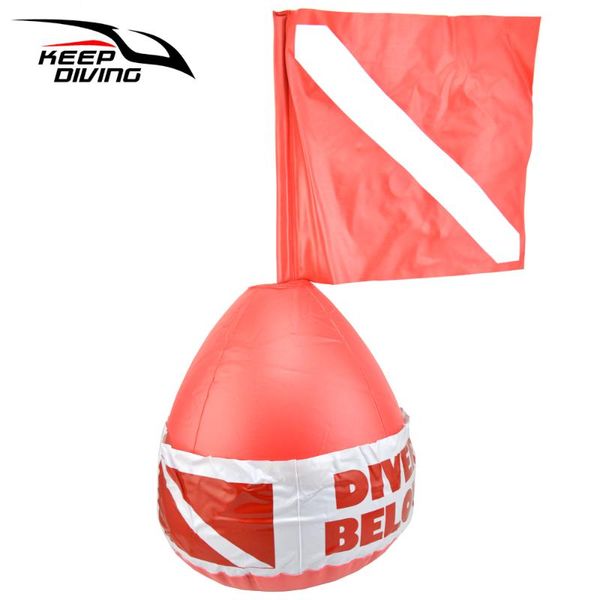 

pool & accessories keep diving red color scuba dive buoy surface marker inflatable flag sign signal floating saft diver below