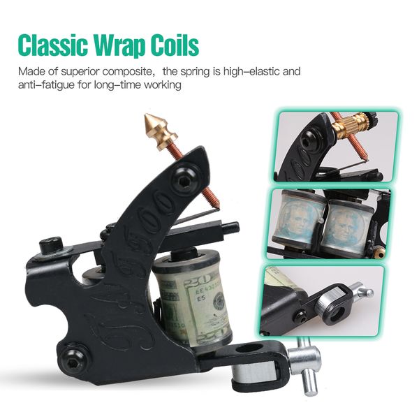 

beginner complete tattoo kit set 2 machine gun power supply tip needle gripscouts