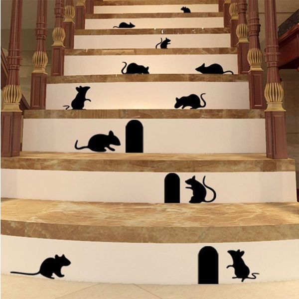 

wall stickers diy mouse hole can be removed personalized fashion creative animal pattern art home decoration muur sticker