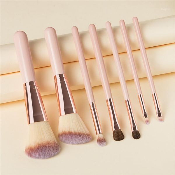 

7pcs makeup brushes set for foundation blush eyeshadow concealer powder lip make up cosmetics brush pen t070961