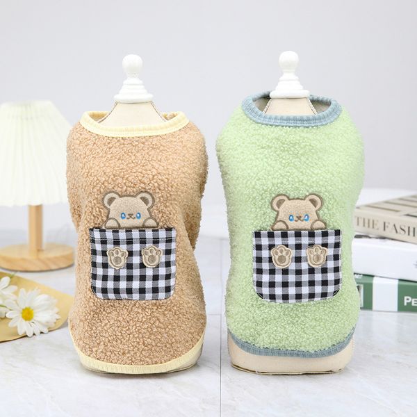 

pet cloth dog autumn winter cotton teddy small pet 21 pocket bear vt