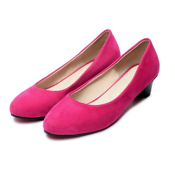 

spring autumn women fashion low heel elegant frosted solid color shoes for wedding party dating dress, Black