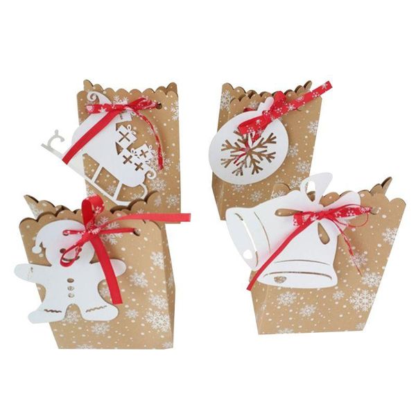 

24pcs christmas gift bags, kraft paper bags goodie for party decoration lxac wrap