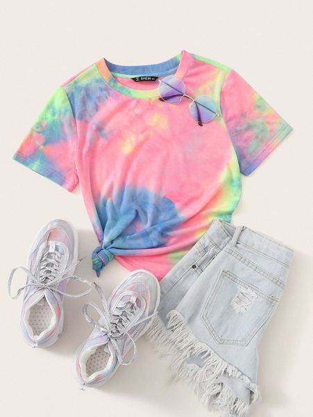 

tie dye tee x0m8#, White