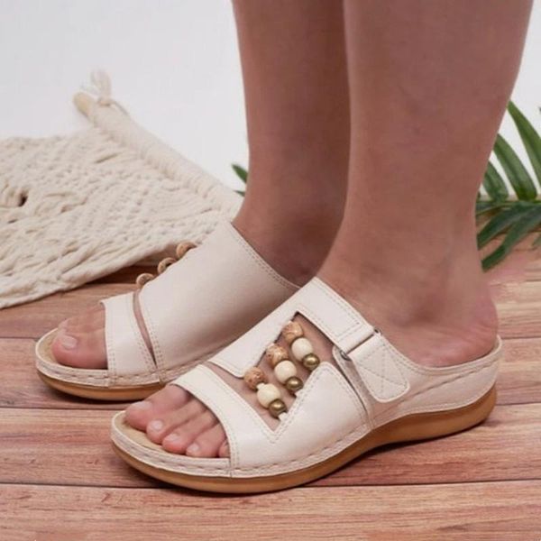 

wedges sandals women slippers female shoes slipper platform outdoor beach bohemian solid casual ladies slides, Black