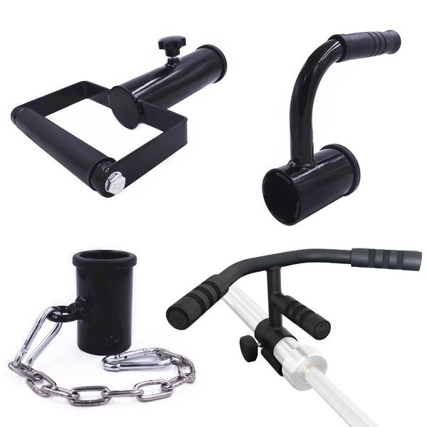 

accessories fitness t bar row handle barbell attachment for home gym deadlift squat workout core strength back arm shoulder muscles training
