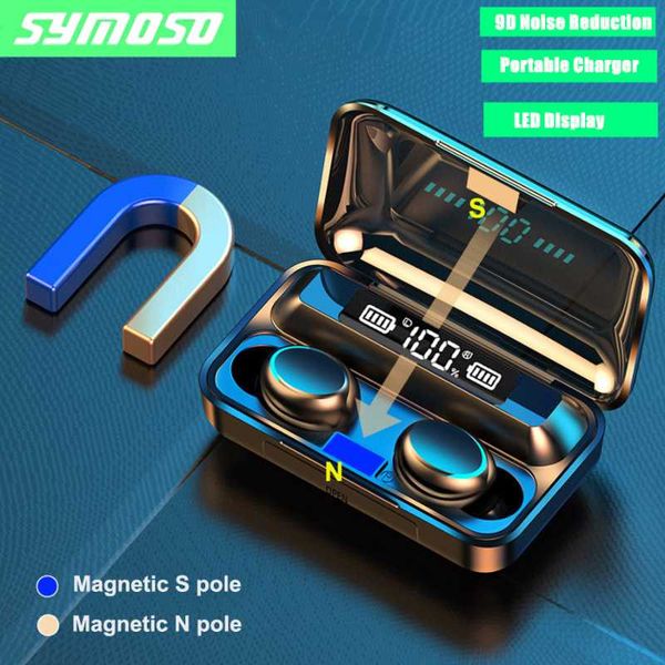 

headphones & earphones symoso tws wireless earbuds headphone 3500mah charging box 9d stereo headset bluetooth earphone with mic for smartpho