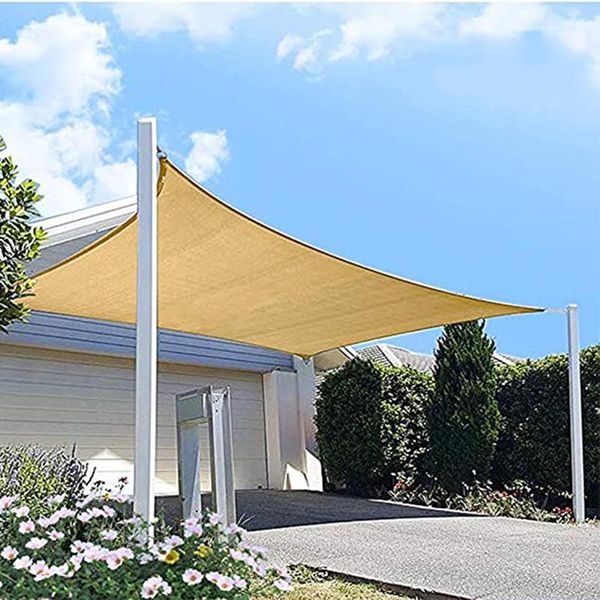 

waterproof polyester square rectangle shade sail garden terrace canopy swimming sun camping hiking yard awning tents and shelters