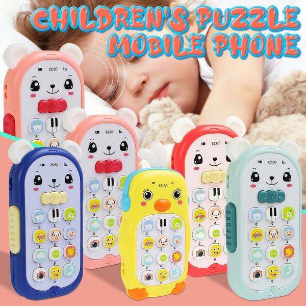 

party favor baby squeeze anti-wrestling toy face changing music mobile phone toys kid sleeping simulation telephone educational fft
