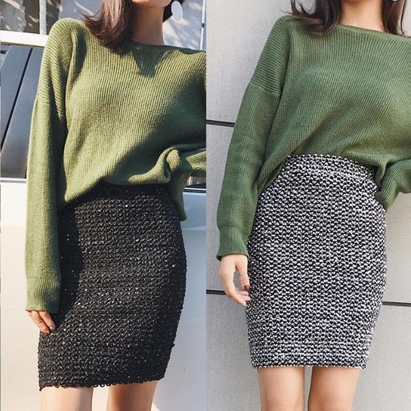 

skirts high waist slim gold sequined mini bodycon bag hip shiny pencil skirt women office lady party girl saia short wrap, Black