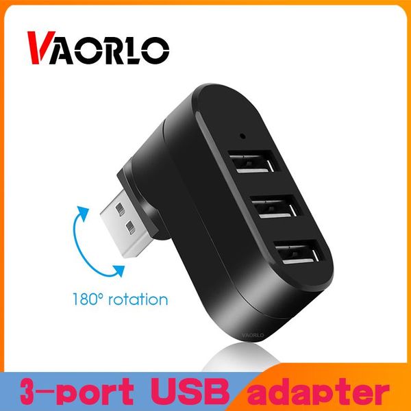

hubs vaorlo 3 port hub usb 2.0 mini rotary splitter adapter for pc lapmac