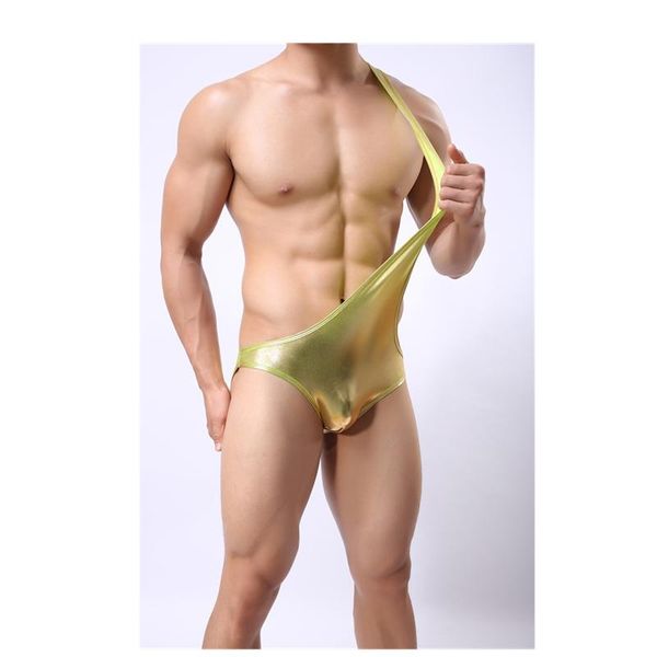 

men's body shapers bodysuit underwear mens wrestling singlet men briefs teddies suspender polyester bodysuits bar dancewear, Black;brown
